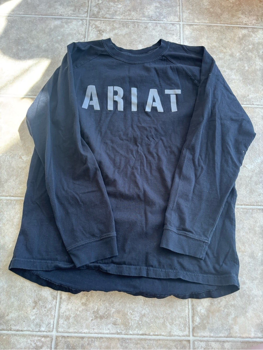 Ariat Black Long Sleeve Logo Tee